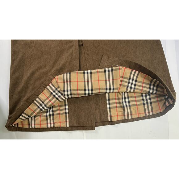 Vintage BURBERRY Heritage Trench Coat Size 10 L Signature Check Green Brown - Picture 14 of 15